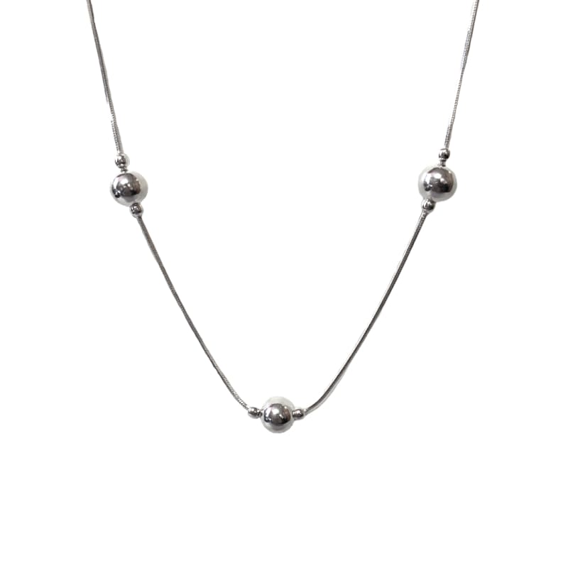 Collar bolitas grandes Plata Italiana 925 45cm - Metalli - Default Title - Perfumisimo